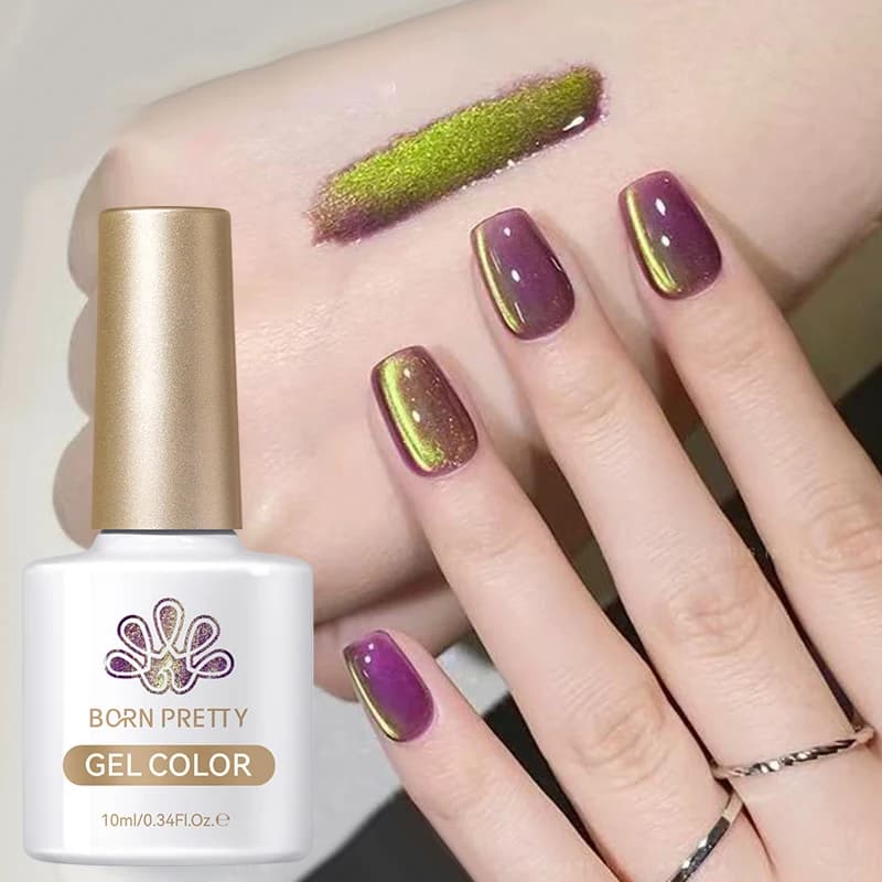 BORN PRETTY 1 Bottiglia 10ml Viola Rosa Frutta Colore Gatto Gel Magnetico Ultra Shine Soak Off Gel UV Manicure Nail Art Vernice