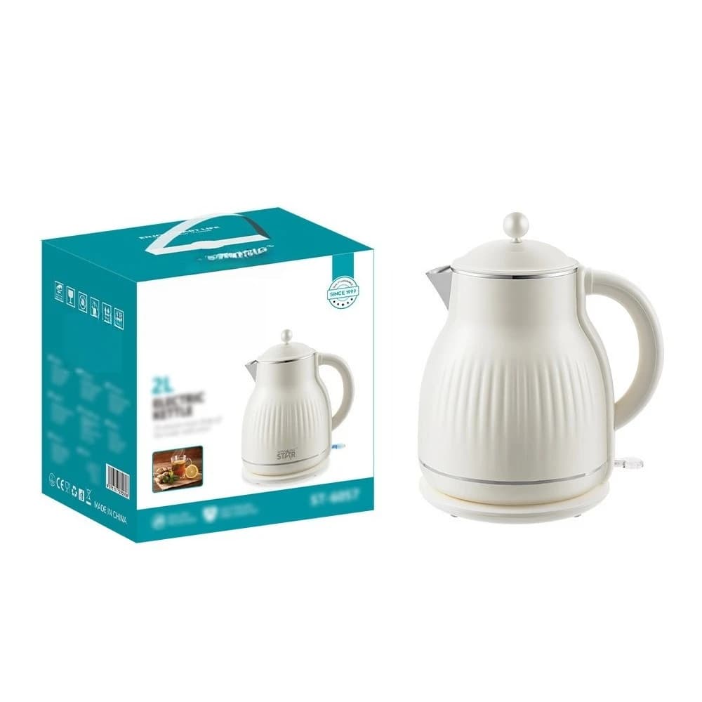 Double-layer anti-scalding 2L household 1600W anti-dry burning electric kettle