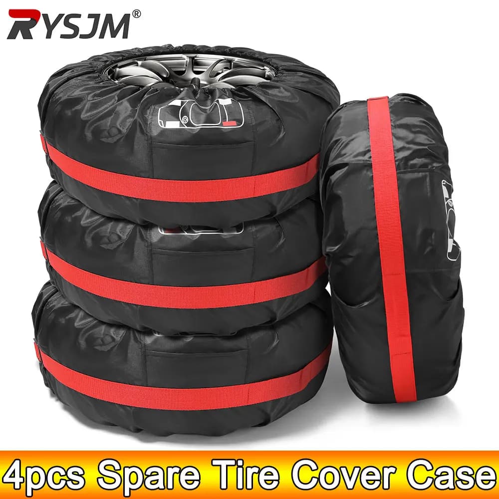 AD 4 pieces Protective housing for spare wheel Universal car polyester housing Car tire bags Wheel protection accessories for car tyres
