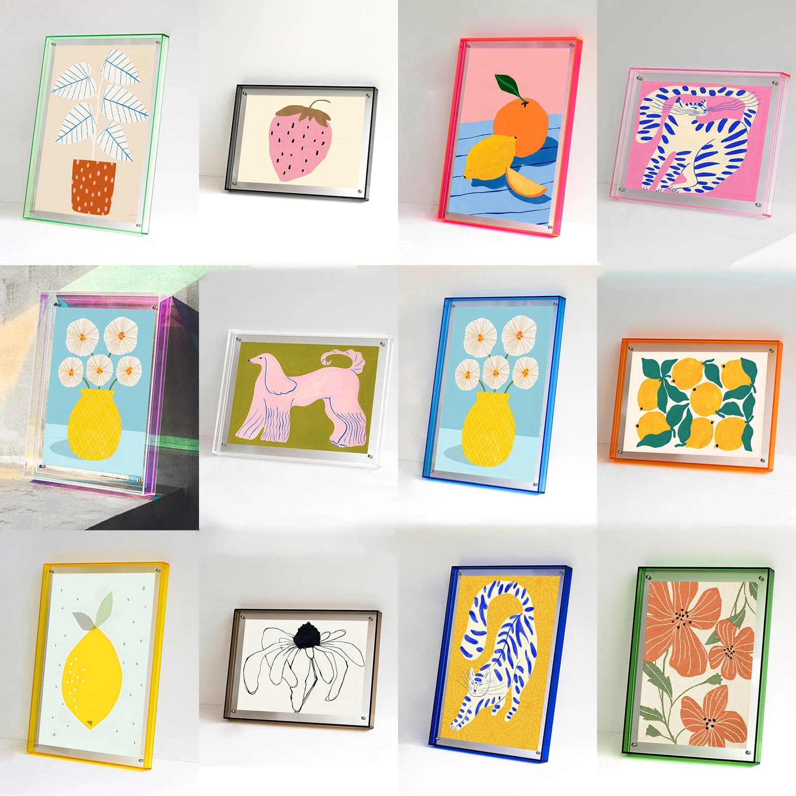 Acrylic Transparent Photo Frame Wash Photos Into Photo Frame Table Frame Poster Picture Frame Wall Hanging Horizontal/Vertical