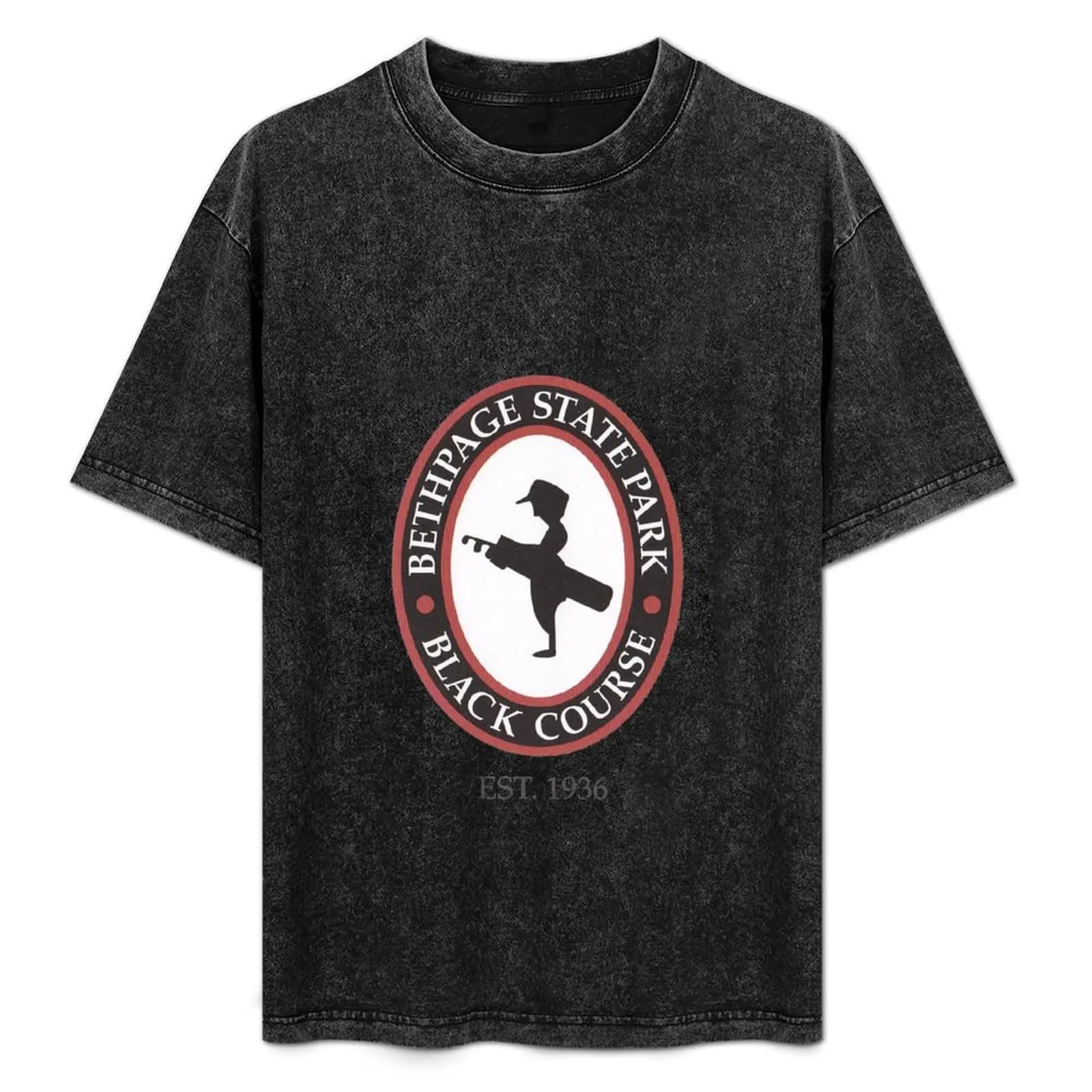 T-shirt con logo Bethpage Black Golf Course, t-shirt traspirante a maniche corte da palestra