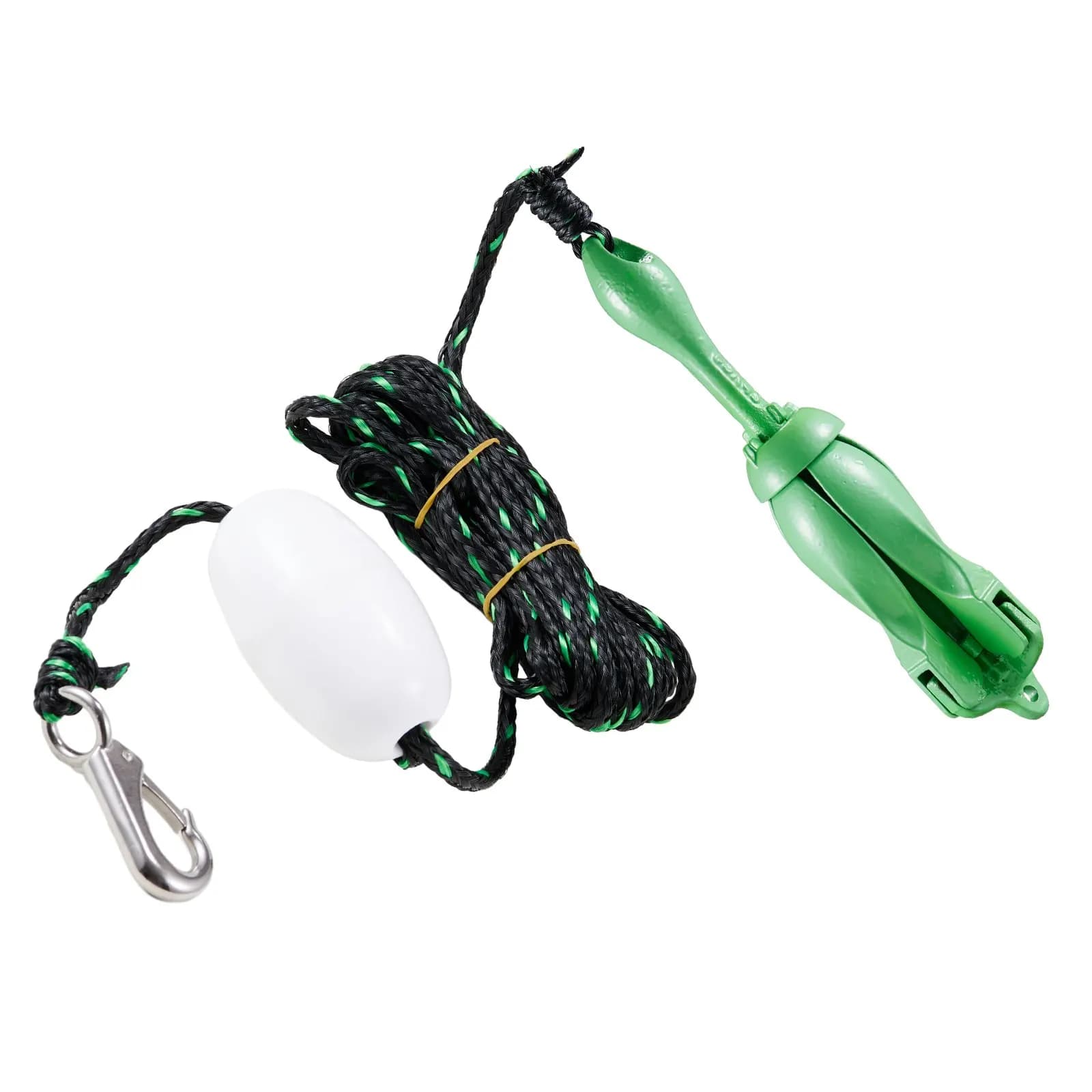Kit Ancoraggio per Kayak, Ancoraggio per Paddle Board da 3,5 libbre con Corda da 8 m e Boa, Ancoraggio Pieghevole per Piccole Imbarcazioni con Borsa per il Trasporto