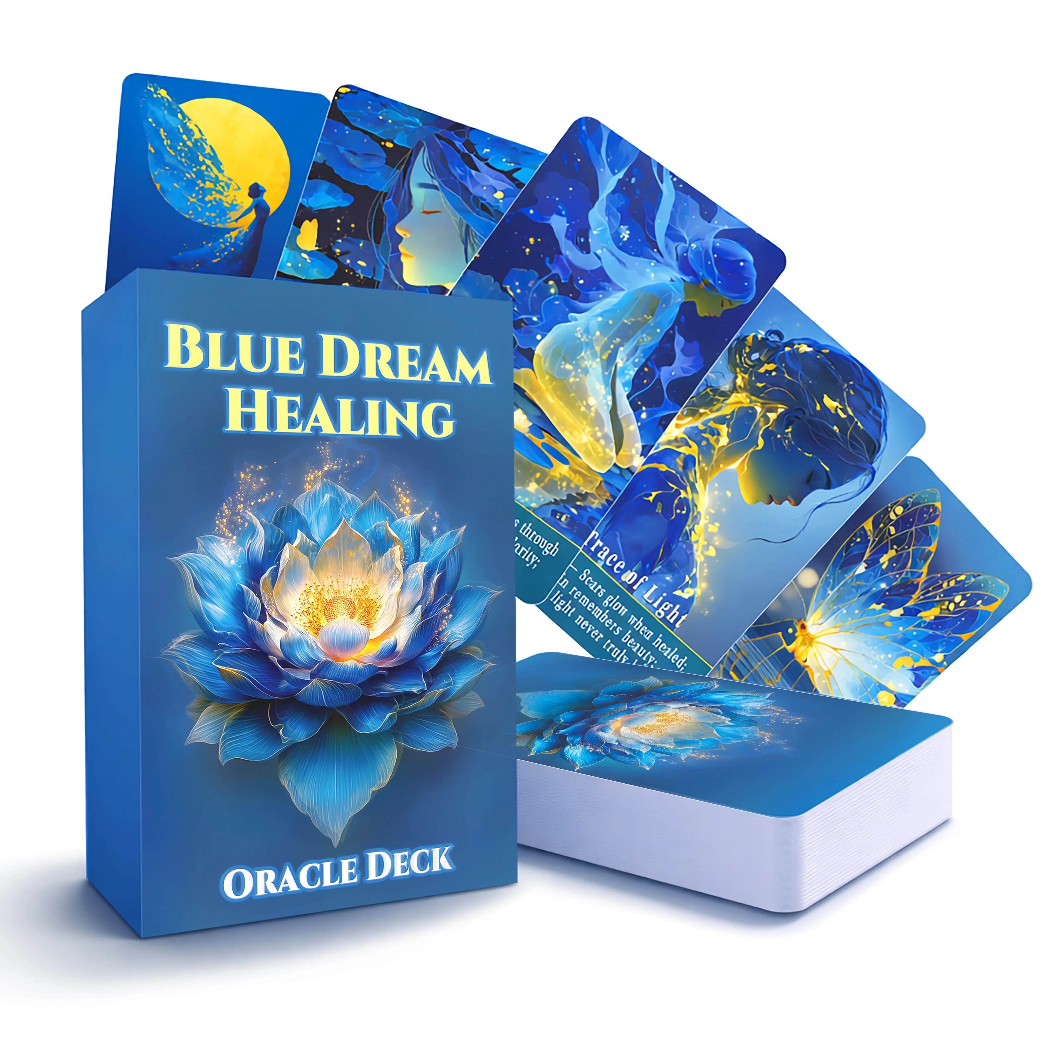 Carte Oracle Blue Dream per principianti, mazzo di tarocchi Oracle da 80 carte, carte per la predizione del futuro per la guida spirituale, letture quotidiane