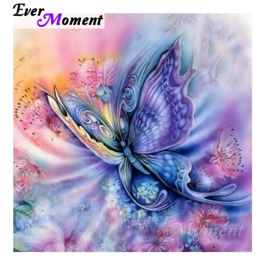Ever Moment Diamante Ricamo Farfalla blu Diamante Mosaico Punte quadrate complete Decorazione domestica Opere d'arte Pittura diamante ASF1106
