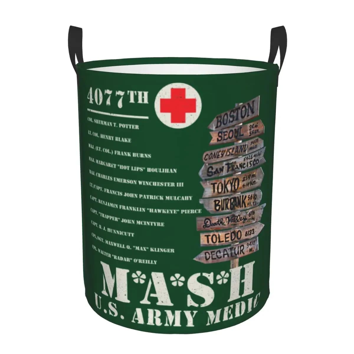 Custom MASH 4077th Bed linen basket Foldable clothes basket for children's toy bag