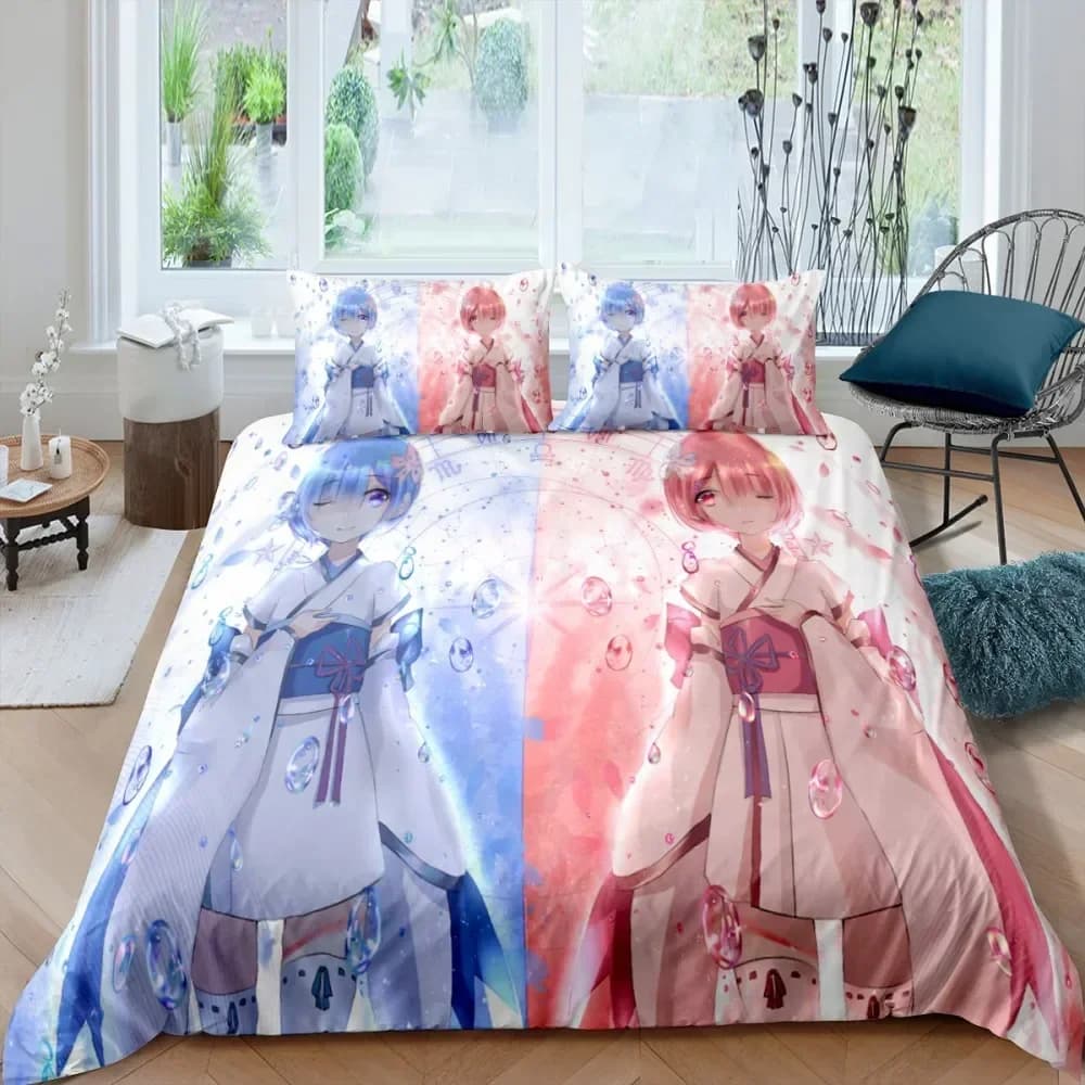 3d Print Anime Re_Zero Bedding Set Cartoon Duvet Cover Sets Comforter Bed Linen Twin Queen King Single Size Gift Home Decor Kids