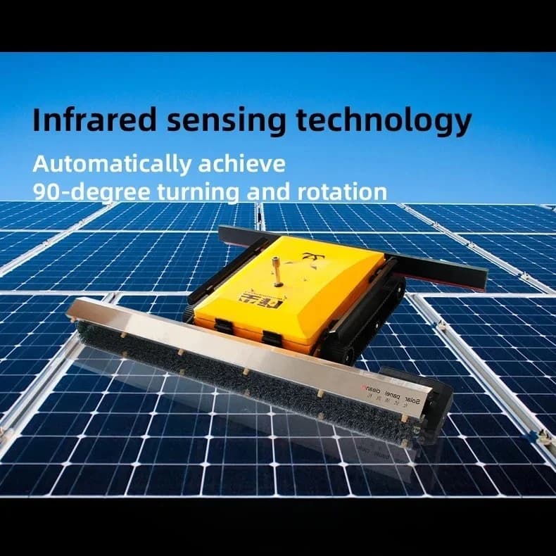 Robot di Pulizia Fotovoltaico Leggero Cingolato con Telecomando Wireless a Lunga Distanza per Pannelli Solari
