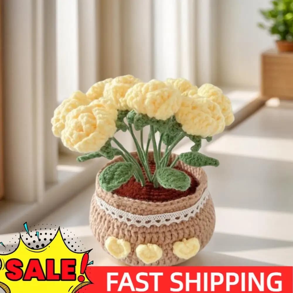 Fai-da-Te Kit for Garden Plants, Plants Worked in Hand (Rosa Giallo Chiaro)
