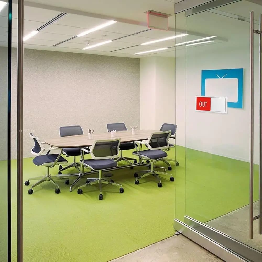 Convenient to Use Waterproof Office Door Sign ABS IN OUT Hotel Bulletin Board Self adhesive Door Slider Signs Meeting Room