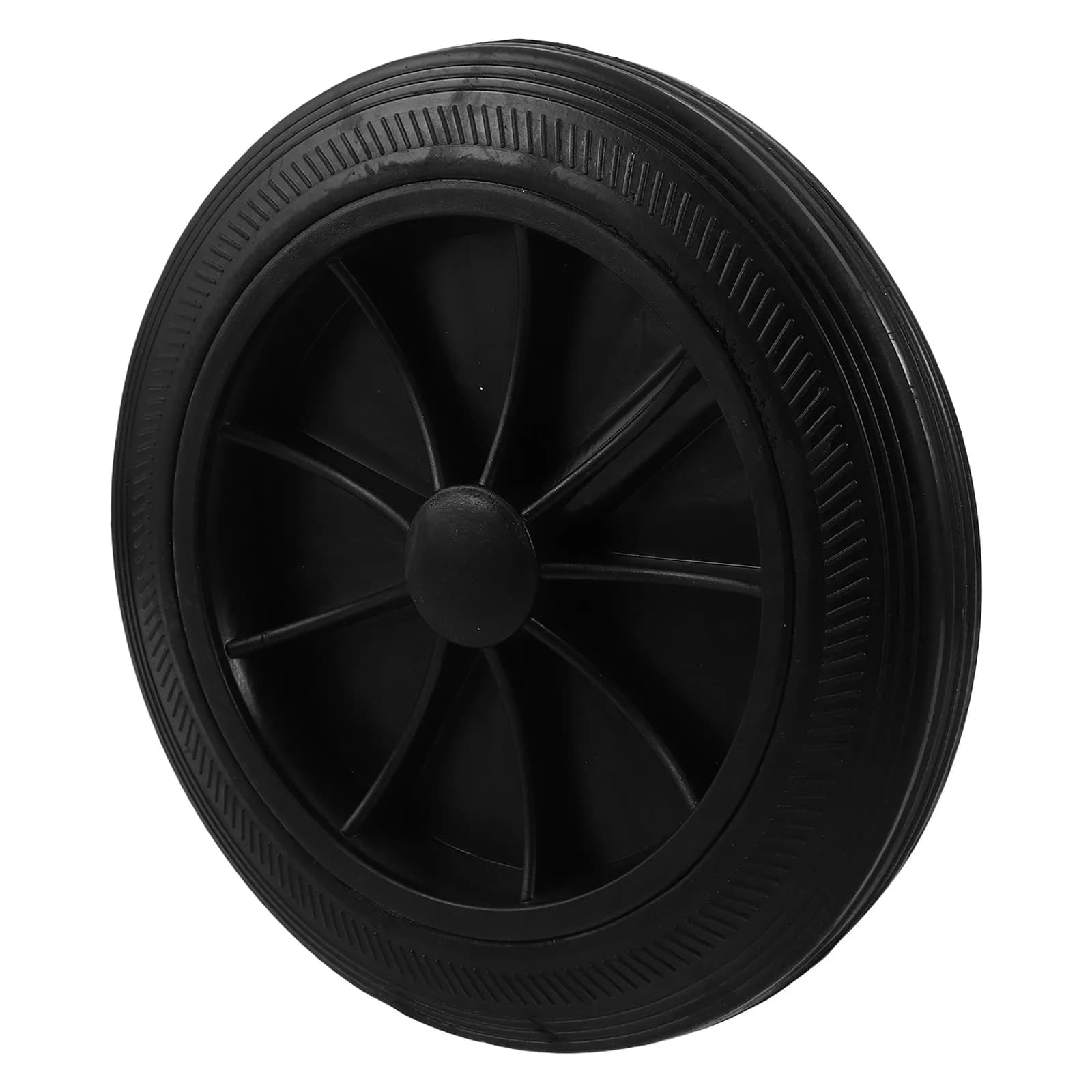 240L Outdoor Trash Can Wheel Replacement Heavy Duty Rubber Tire For Large Garbage Bin Waste Container Yard Park Commercial Use