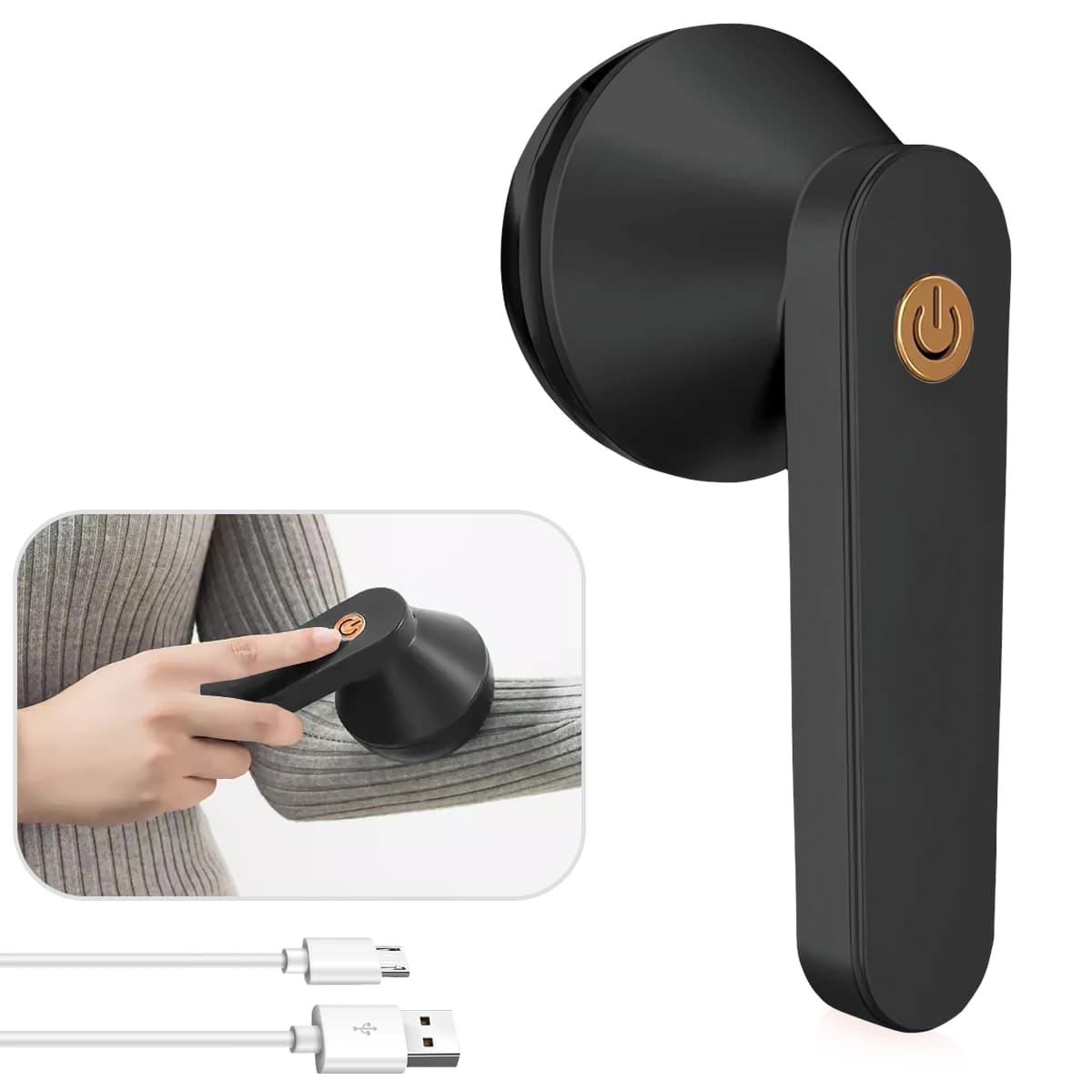 6-Blade Fabric Shaver, Electric Lint Remover USB Rechargeable De-bobbler Portable Fuzz Remover for Clothes & Jumpers