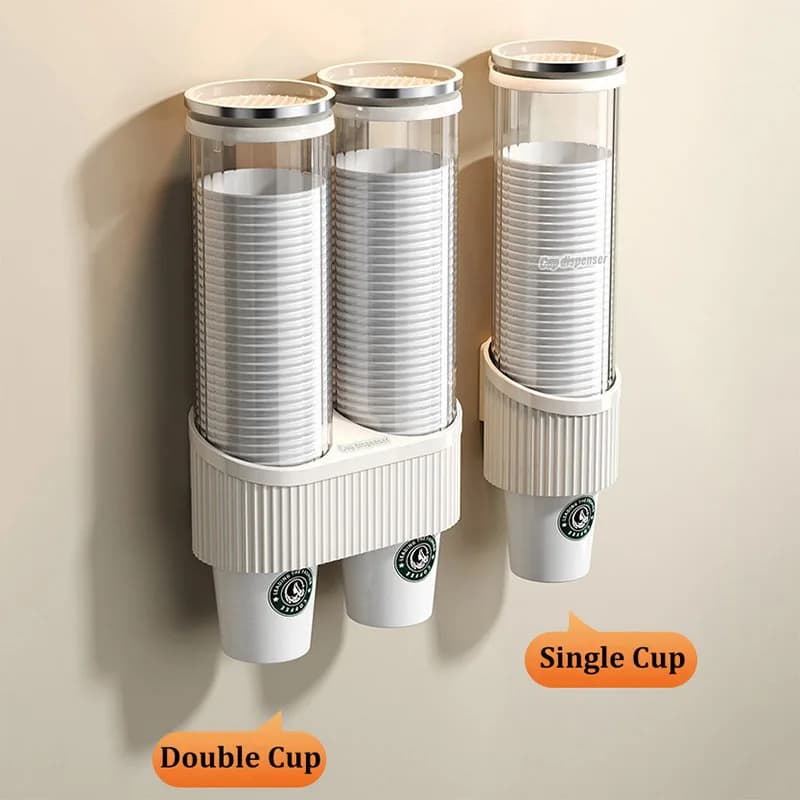 Water Dispenser High-end Paper Cup Holder Water Cup Storage Bar Counter Rack Disposable Cup Cup Holder Wall Mounted