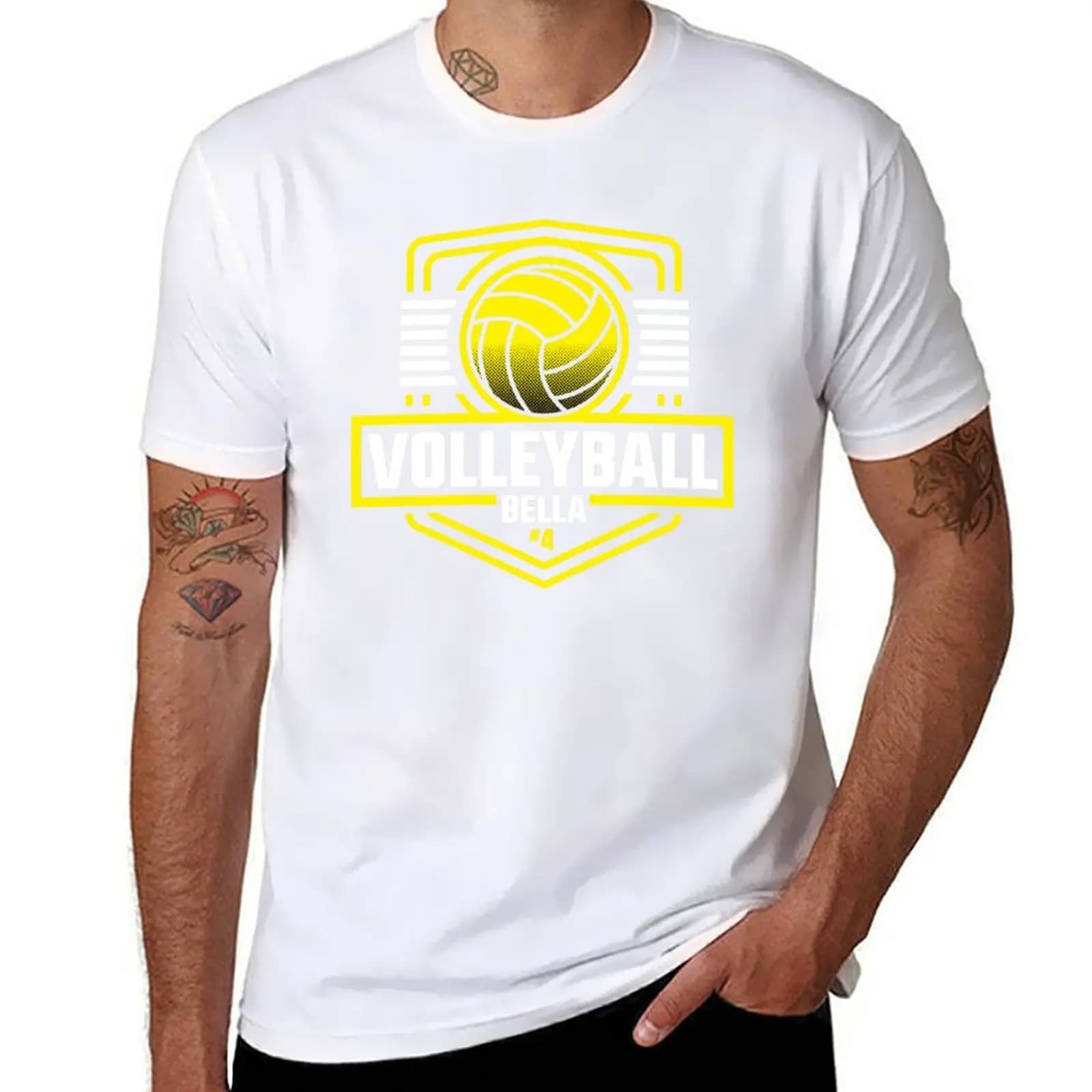 Volleyball jersey # 4 Beautiful lightweight T-shirt for strong sizes