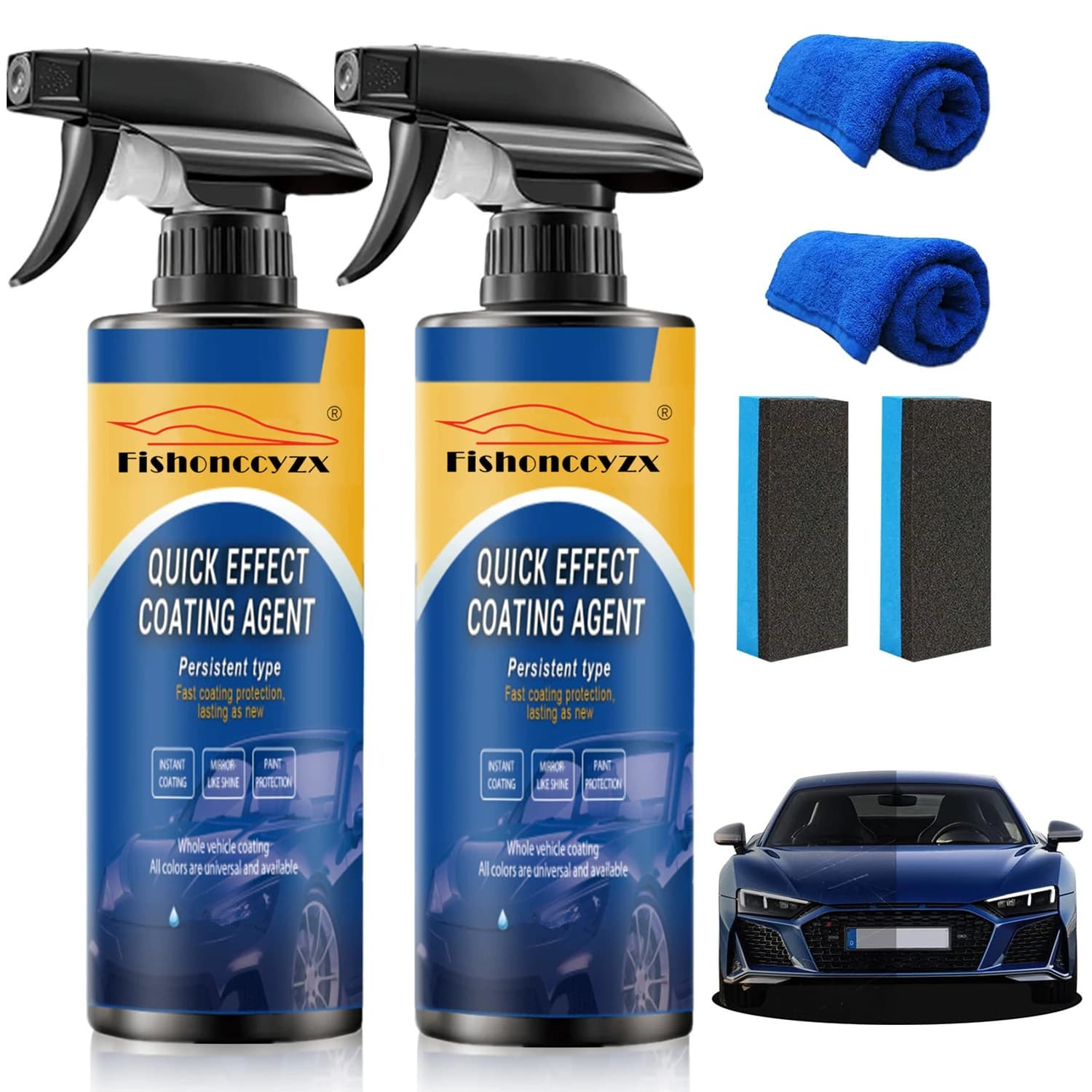 500ML Rivestimento per auto Spray Agente di rivestimento ad effetto rapido Cappotto Cera per auto Cera antigraffio per auto Rivestimento Spray Olio Pellicola Emulsione Detergente per vetri
