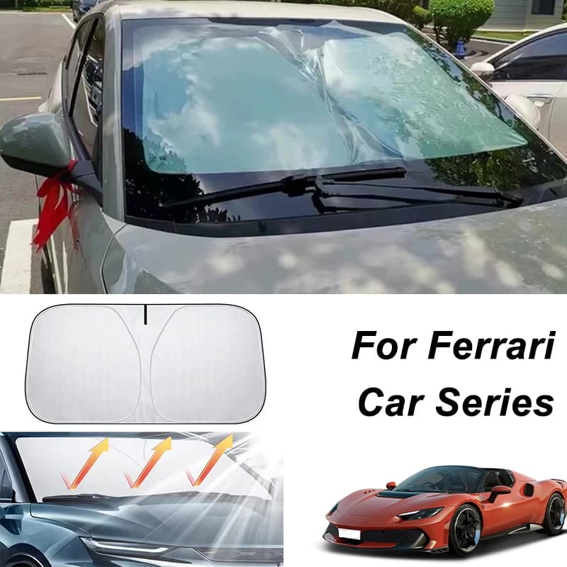 Parasole per Parabrezza Anteriore Auto per Ferrari 488 F8 296 812 SF90 Roma Portofino 458 430 360 599 612 Protezione UV