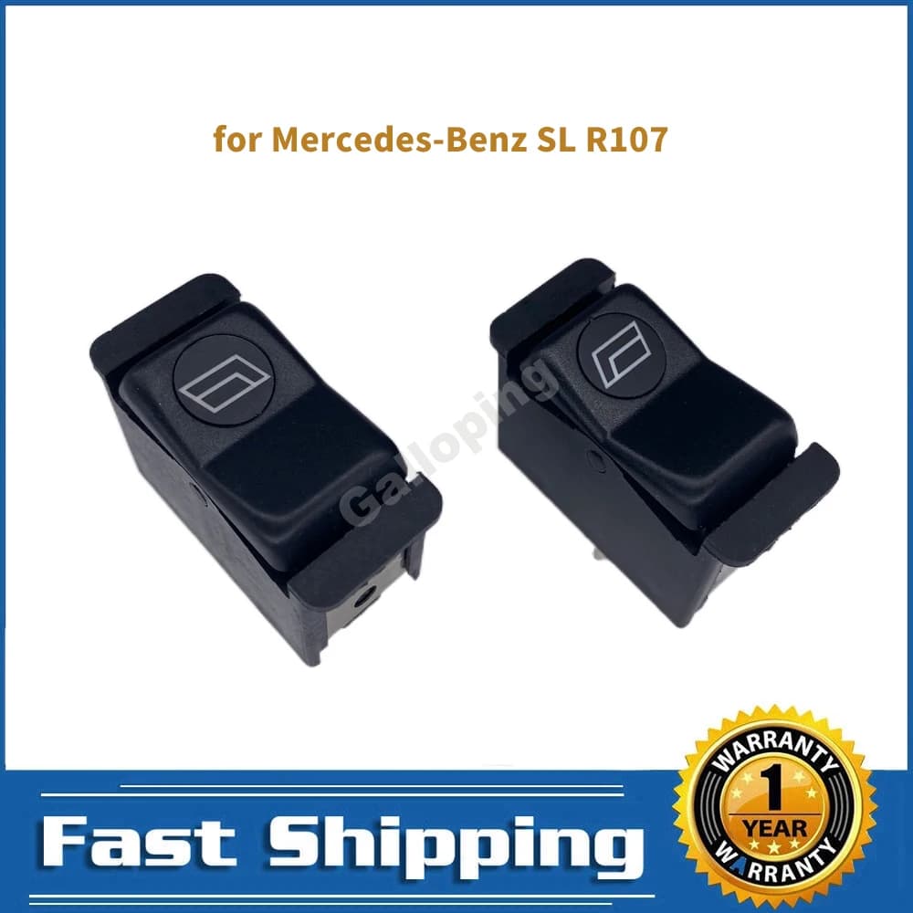 Pulsante sollevatore illuminato interruttore di controllo finestra 2 pcs per mercedes-benz SL R107 1974-1989 OE 0008203510 0008203610