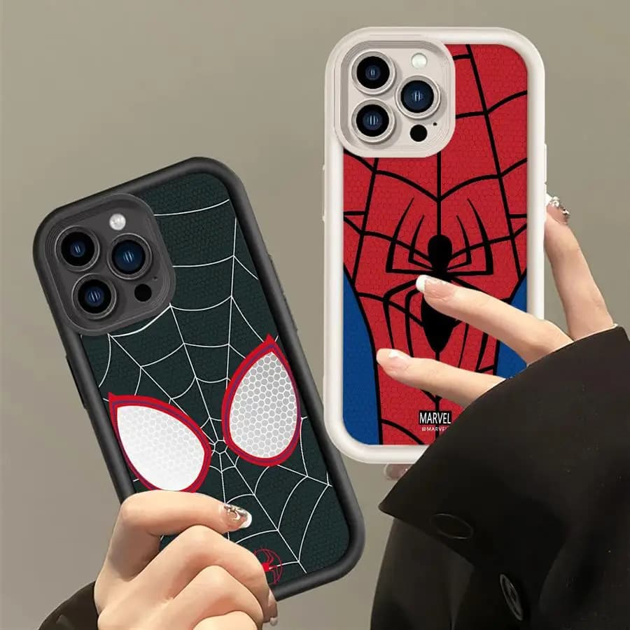 Custodia per telefono Marvel Spiderman per iPhone 15ProMax 13 Mini 12Pro 16 13 11 Pro 15Plus 14promax Soft Luxury Cover