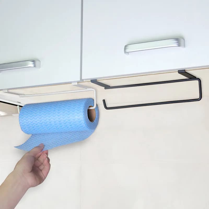 Portarotolo da Bagno Bianco/Nero, Organizzatore Domestico, Porta Asciugamani Sottopensile
