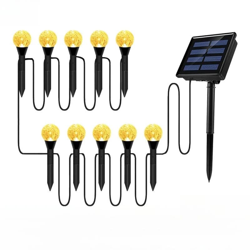 Luci da giardino solari Lampada da giardino ad energia solare con sfera a bolle decorativa per esterni