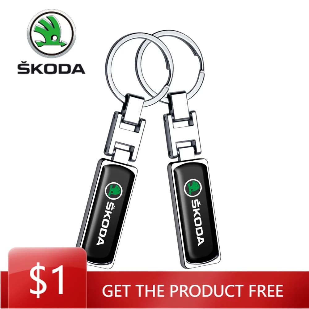 Car Sticker Car Styling Metal Alloy Epoxy Keychain Key Rings Key Holder Accessories For Skoda Octavia 3 2 A5 A7 Superb 3 Fabia 2