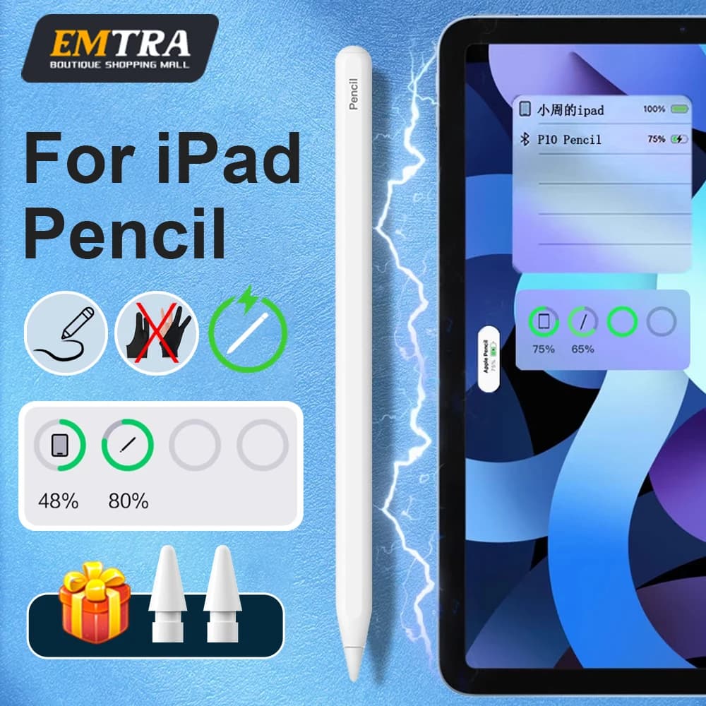 Per Apple Pencil 2 Penna stilo con ricarica magnetica per palmo per IPad Air 5 6 7 Pro 11 12.9 Mini 6 Accessori per IPad Pencil