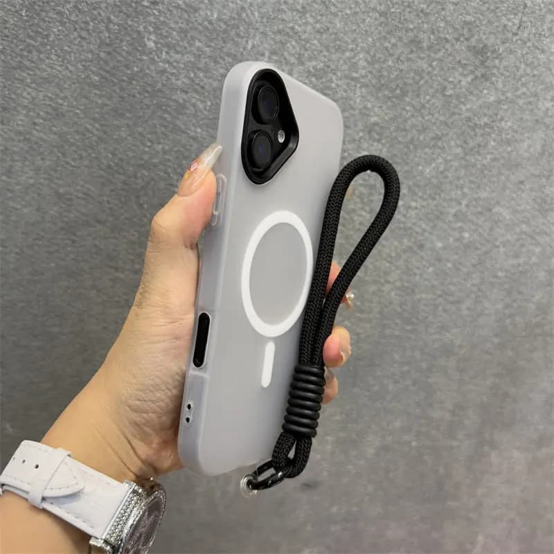 Cordino in gel di lusso alla moda per custodia magnetica MagSafe per iPhone 17 Air 16 Plus 15 14 13 12 11, cover posteriore semplice in TPU