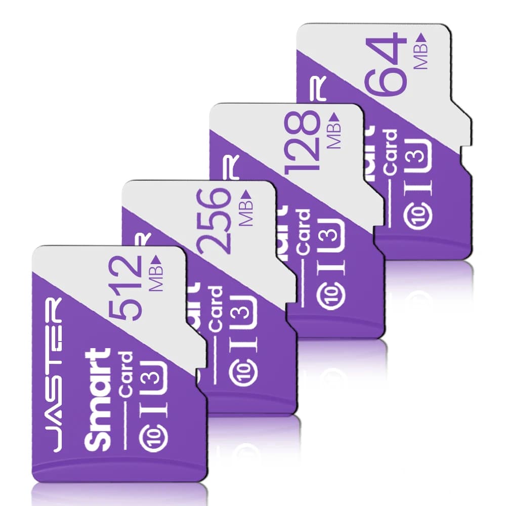 Scheda di memoria di piccola capacità ad alta resistenza per monitoraggio video, scheda TF da 64MB 128MB 256MB 512MB, scheda SD viola, capacità effettiva