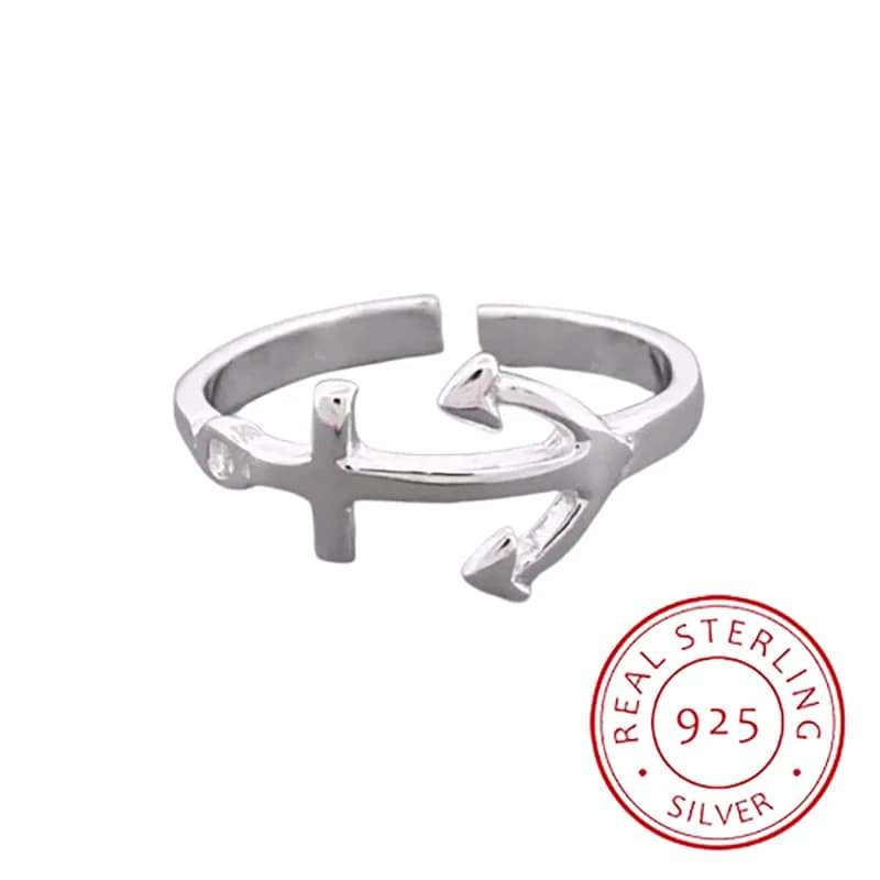 Anelli per le dita dei piedi con design di nicchia con freccia geometrica in argento S925 personalizzati e alla moda per le donne pendolari versatili