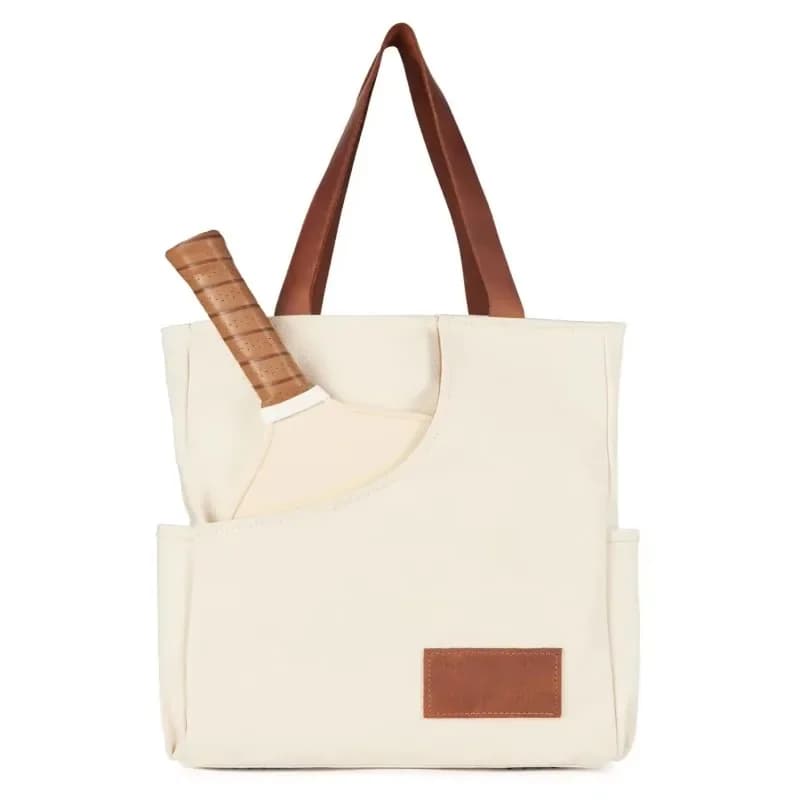 Borsa sportiva portatile da donna Kimchi Ball Borsa per racchetta da tennis Kimchi Ball, borsa per paddle Kimchi con manico in pelle