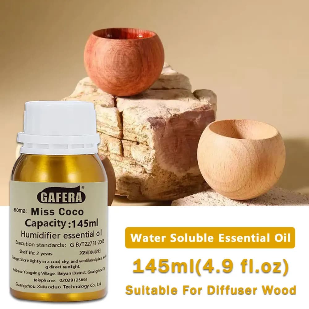 GAFERA 145ml (4.9 fl.oz) Oli Essenziali Miss Coco/Hilton/Pera Inglese Fresia/Rosa - Per Diffusore, Legno, Umidificatore e Pietra Aromatica