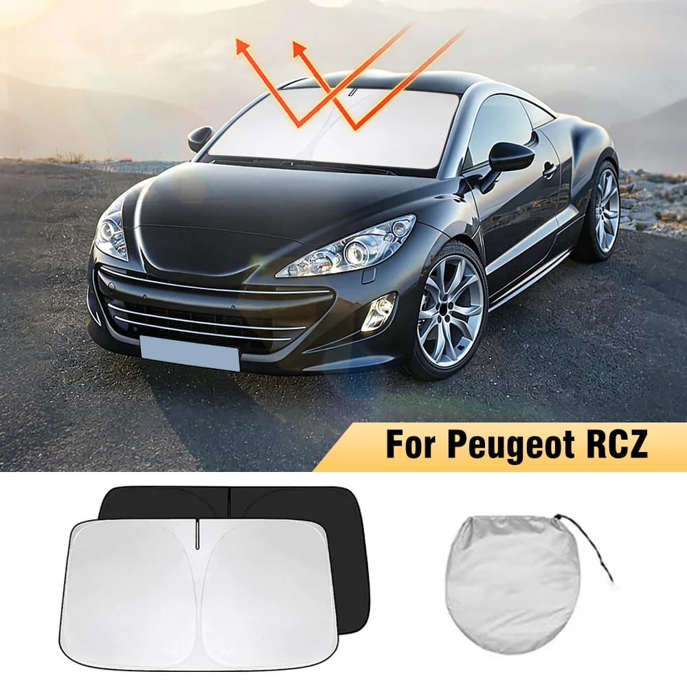 Parasole Pieghevole per Parabrezza Peugeot RCZ, Protezione UV, Visiera Parasole per Finestrini Interni, Blocco Raggi Solari
