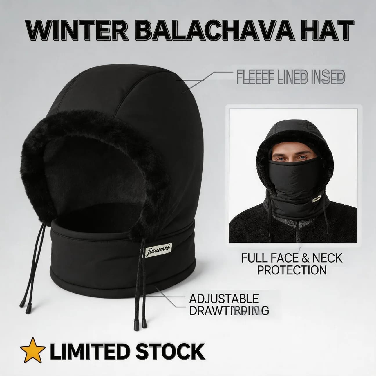 Ski Visor Balaclava Cold Weather Windproof Winter Breathable Thermal Face Mask Neck Warmer Scarf Helmet Hood Cycling Neck Warmer