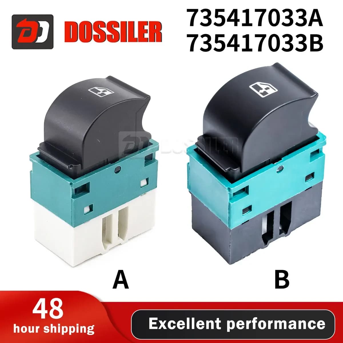 735417033 B Dossiler Per Fiat Doblo Cargo 2001-2010 Doppio Elettrico Finestra Interruttore di Controllo Regolatore Master Singolo Pulsante