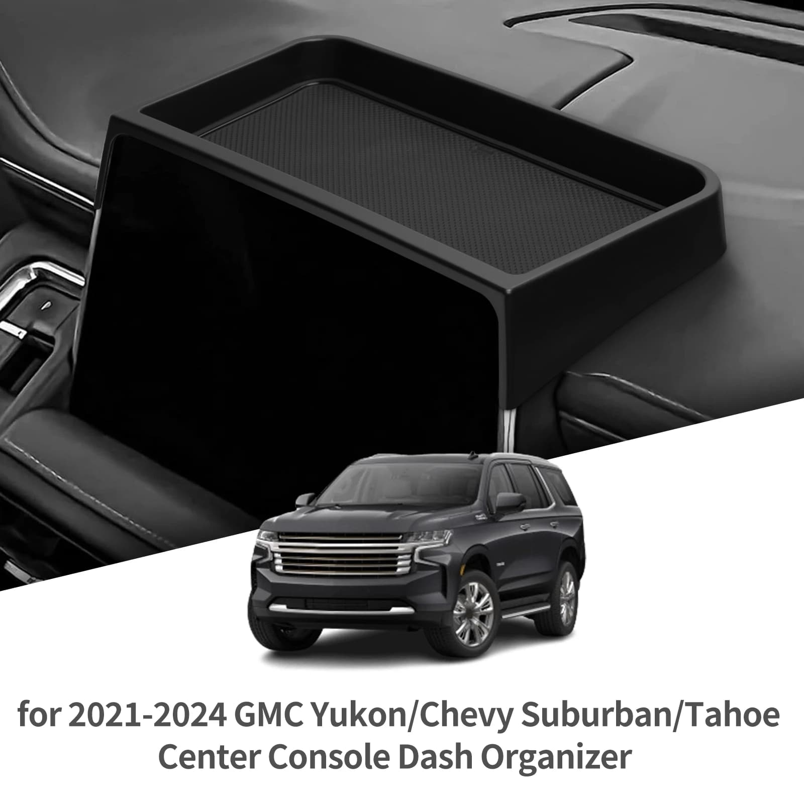 Per GMC Yukon Chevrolet Suburban Tahoe (Non per Denali) 2021-2024 Schermo del cruscotto Dietro il vassoio Organizzatore Scatola di immagazzinaggio Accessori