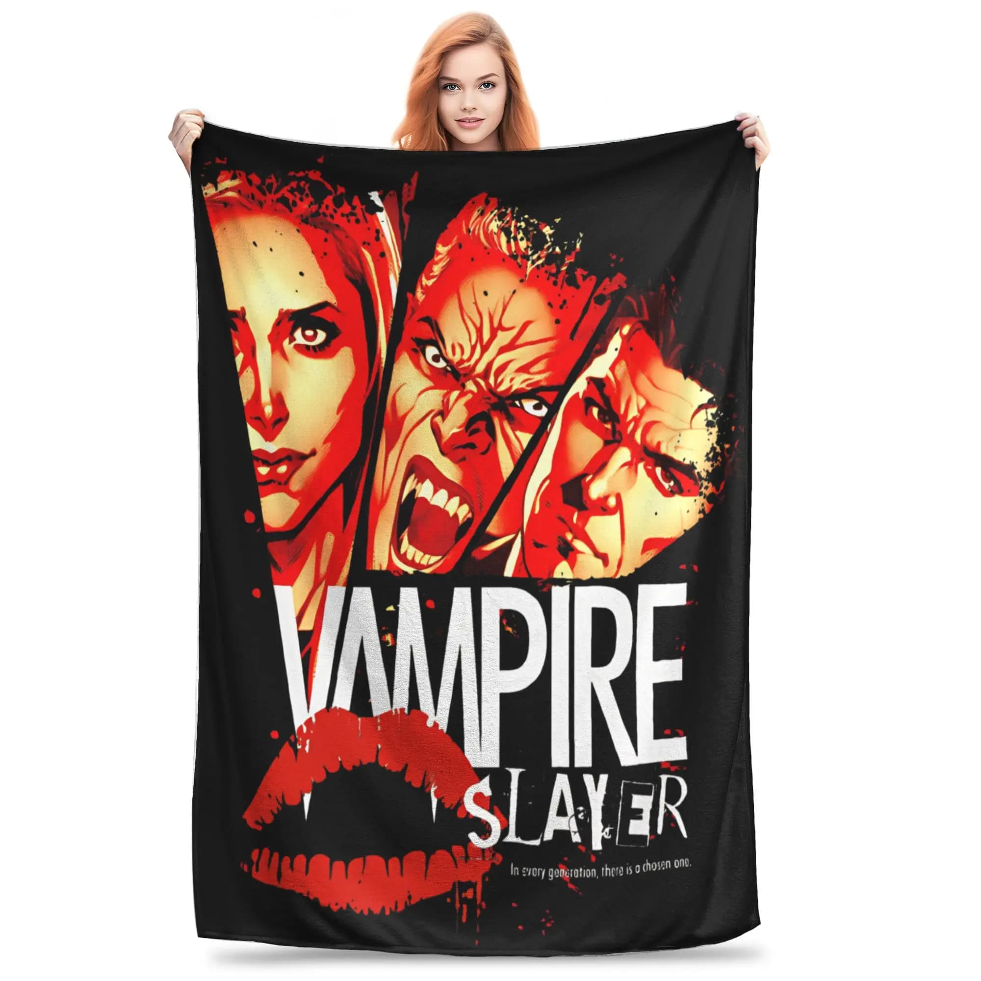 Cozy Vampire Slayer Blanket Stuff Room Decorative Blanket Throw Soft for Couch