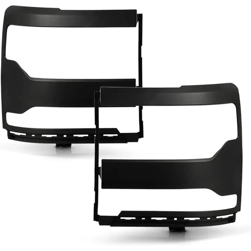Per Chevy Silverado 1500 2016-2018 Cornice Coprifaro Nero Opaco Coppia Sinistra+Destra (Pitturabile)