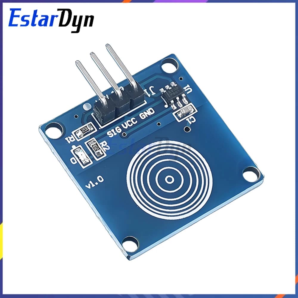 Modulo Sensore Touch Capacitivo TTP223, Interruttore Digitale per Raspberry Pi, Kit Fai-da-Te a 1 Canale 3.3-5.5V