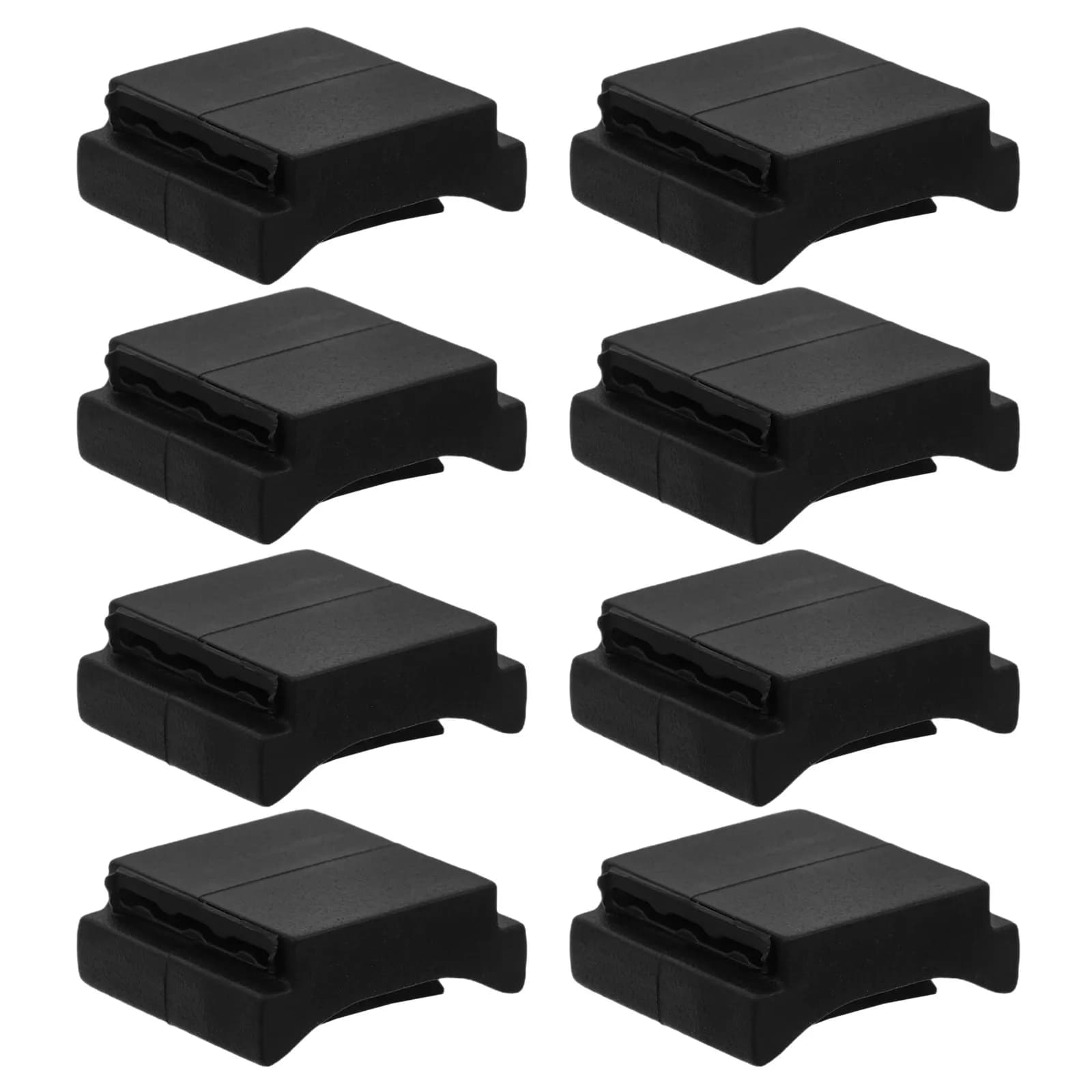 Set di 8 Portaplettro in Silicone Nero Elegante, Supporto per Paletta Regolabile per Chitarra e Ukulele