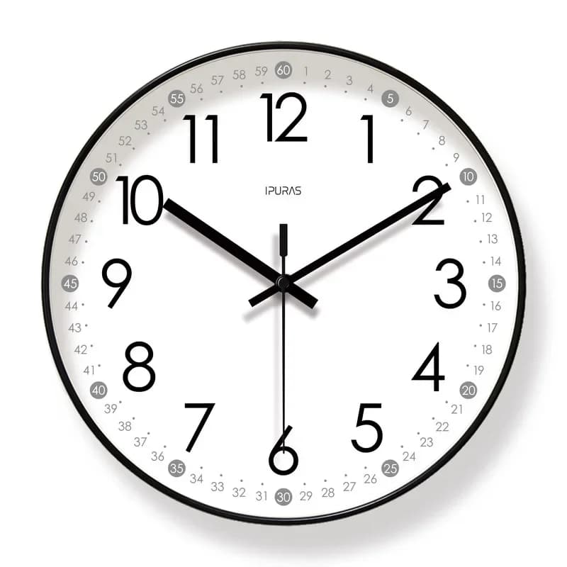 2025 Learning Clock for Kids Silent Non Ticking Telling Time Teaching Clock Kids Room Wall Decor for Bedrooms Analog Kids Clock