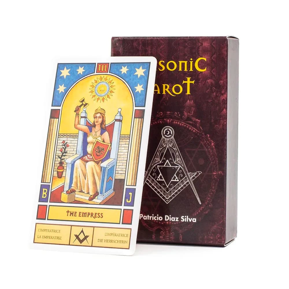 1 pz Carte Mazzo Tarocchi Massonici Patricio Diaz Silva Esoterico Fortune Telling Tarocchi 78 Pz Carte 10.3*6 cm