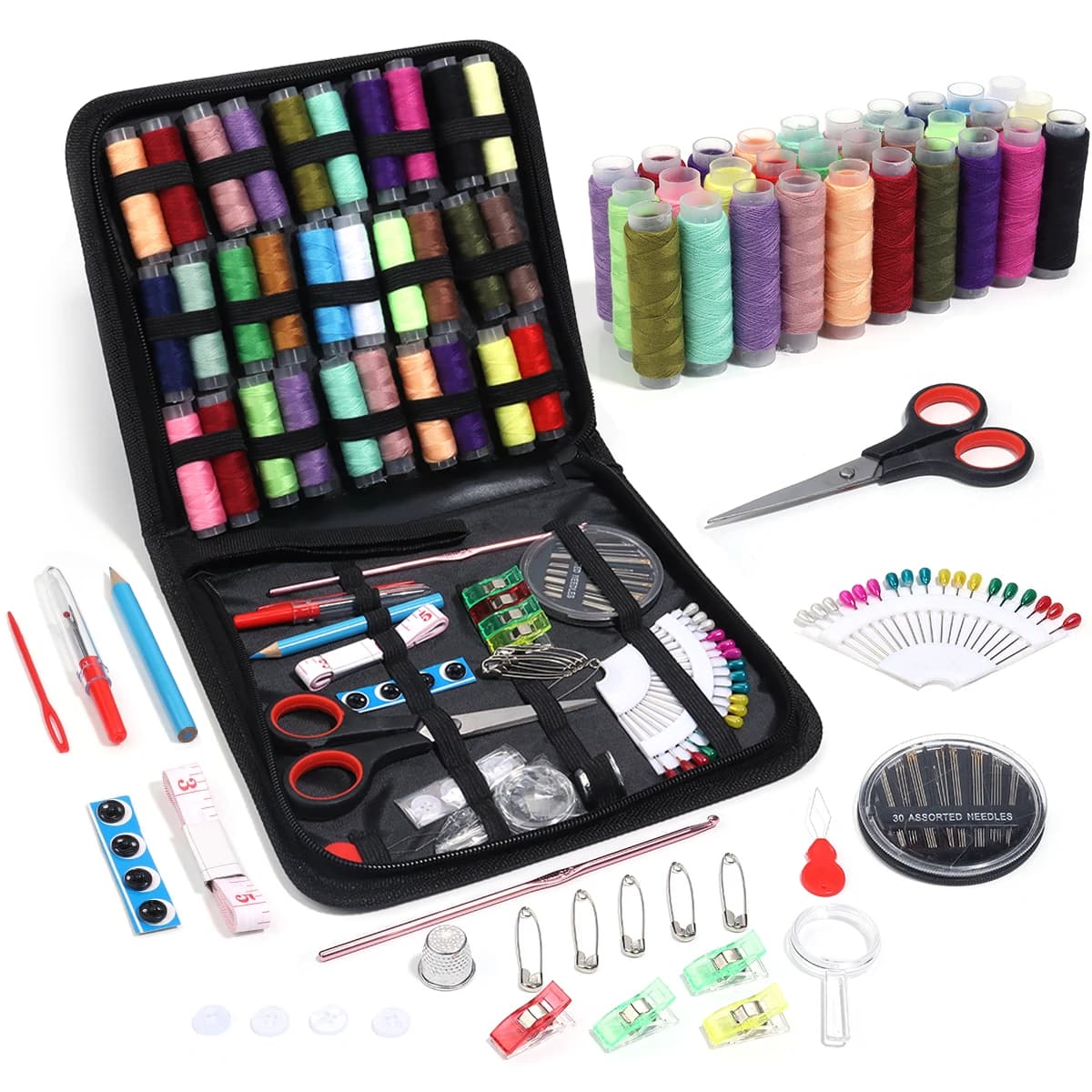 1 bag sewing kit set of portable multifunction sewing tools with wire scissors for diy craft sewing accessories