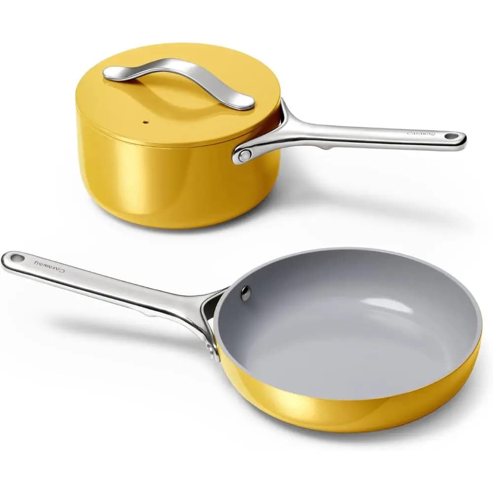Set di Pentole Antiaderenti: 8 Padelle in Ceramica e Pentola da 1,75 Qt - Senza PTFE e PFOA - Compatibili con Forno e Piano Cottura
