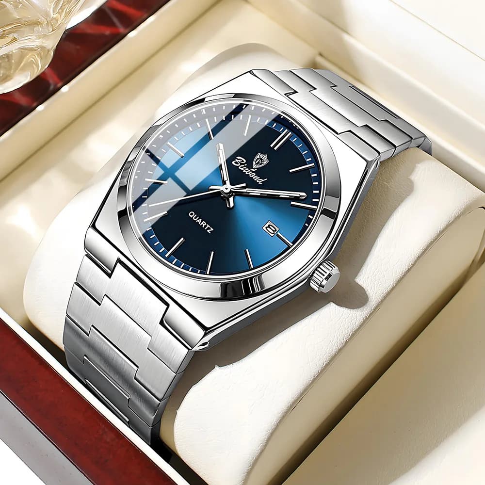 New Gifts Casual Business Top Watch Blue Luxury Men's Watch Automatic Quartz Watches Fashion Men's Relogio Masculino