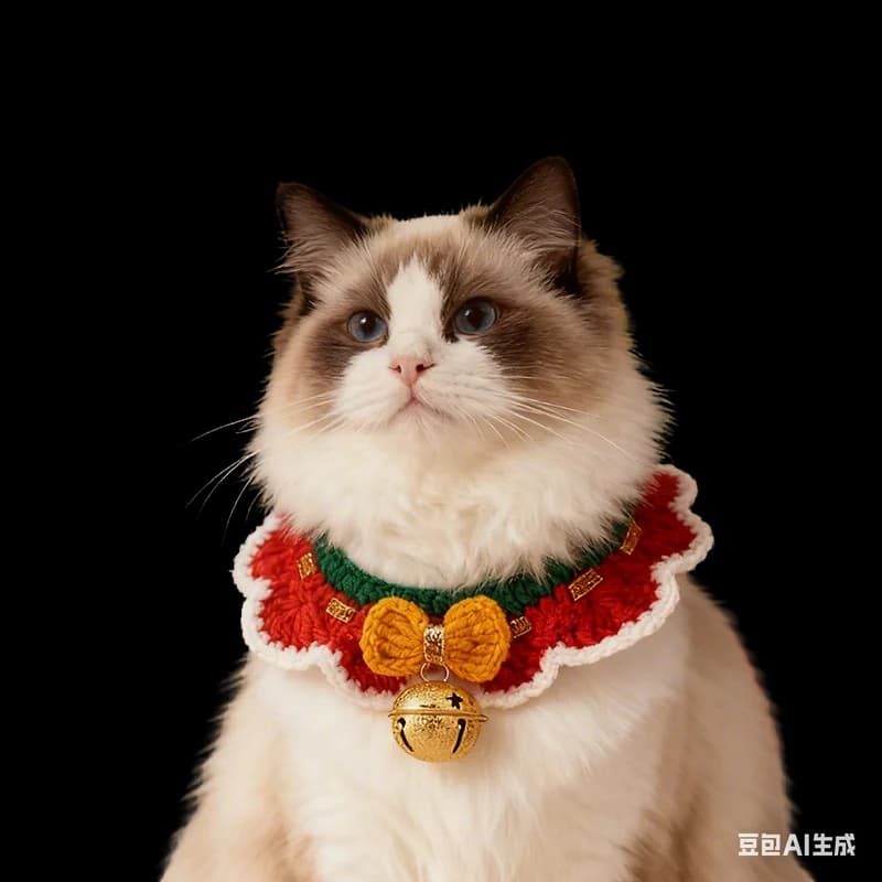 Quattro collari Collari festivi per animali domestici Sciarpa per gatti lavorata a maglia Collana decorativa per cani e gatti