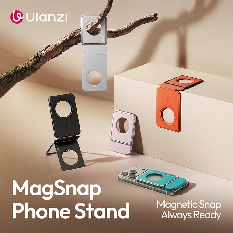 Ulanzi PS01 MagSnap Supporto per telefono Angolo flessibile per telefono Configurazione portatile Supporto da tavolo Fotografia Scatto in diretta Vlogging Shots