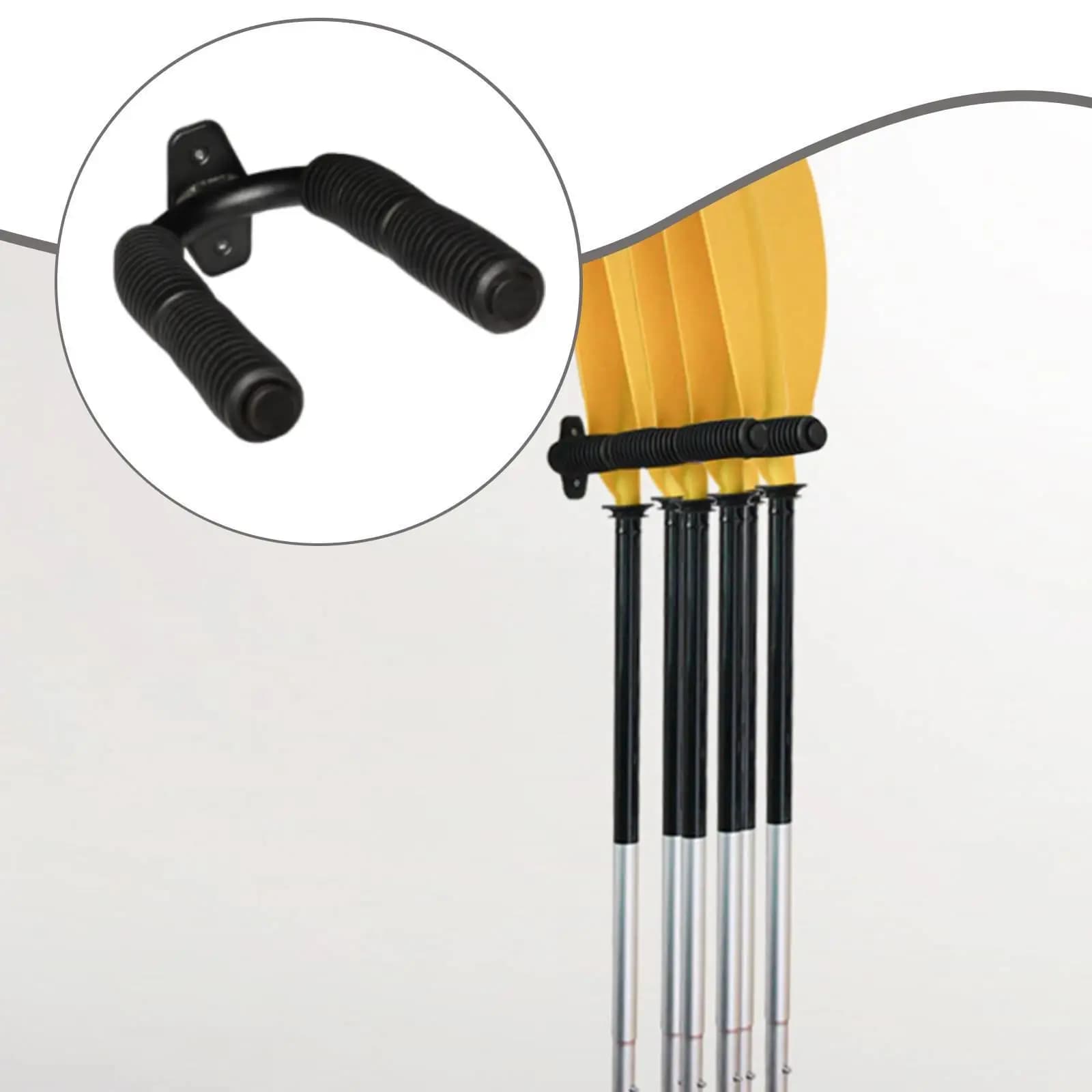 Supporto per Pagaie da Barca in Metallo Rinforzato, Organizzatore da Parete Salvaspazio per Accessori Kayak e Paddle Board