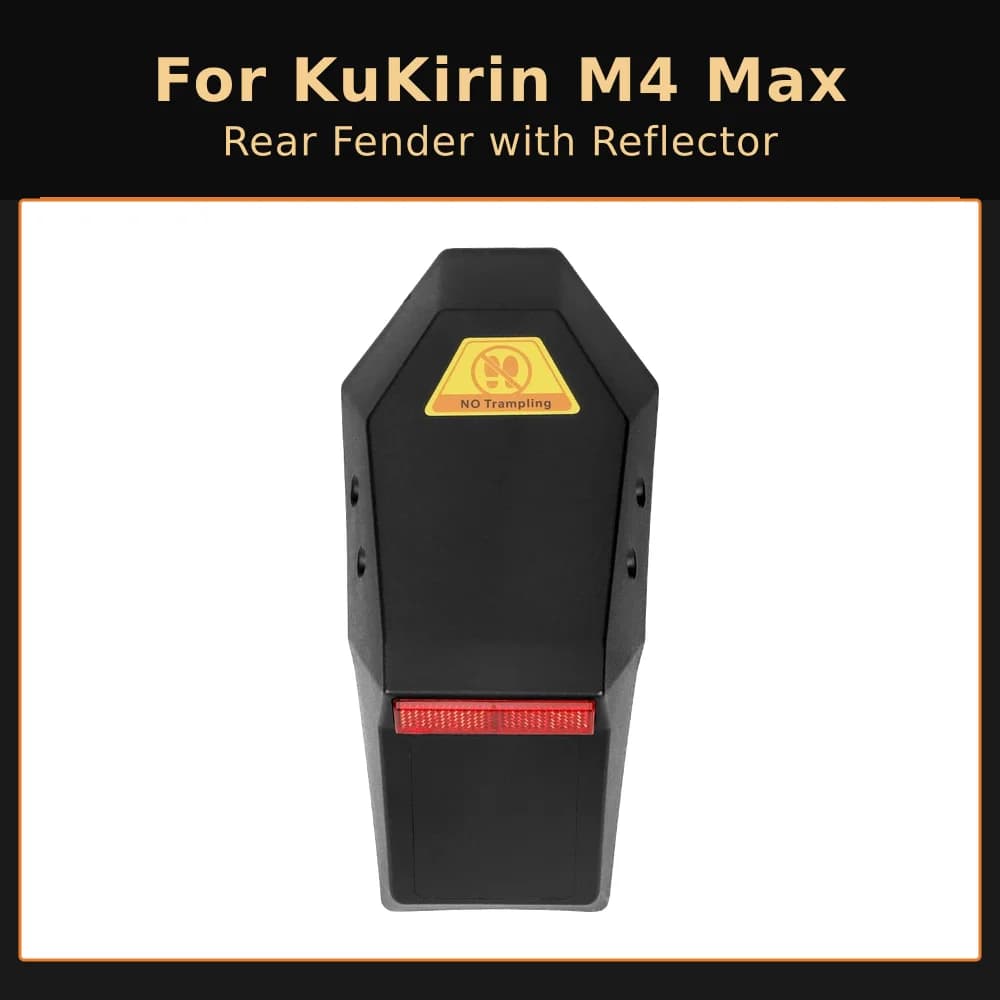 Rear Fender with Red Reflective Stripe for KuKirin M4 Max Electric Scooter Splash Guard Mudguard Rear Wheel Replacement Part