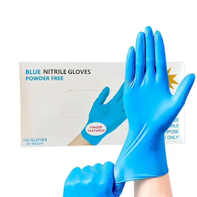Guanti in Nitrile blu da 20 pezzi per la pulizia della cucina guanti per tatuaggi per la riparazione dell'auto guanti per lavastoviglie impermeabili senza polvere