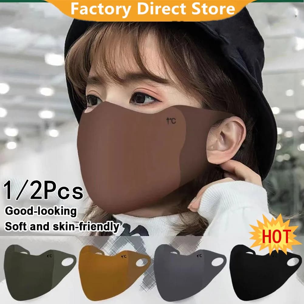 1/2 pezzi autunno inverno maschera calda traspirante sport all'aria aperta equitazione maschera senza traccia protezione maschera antivento e a prova di freddo