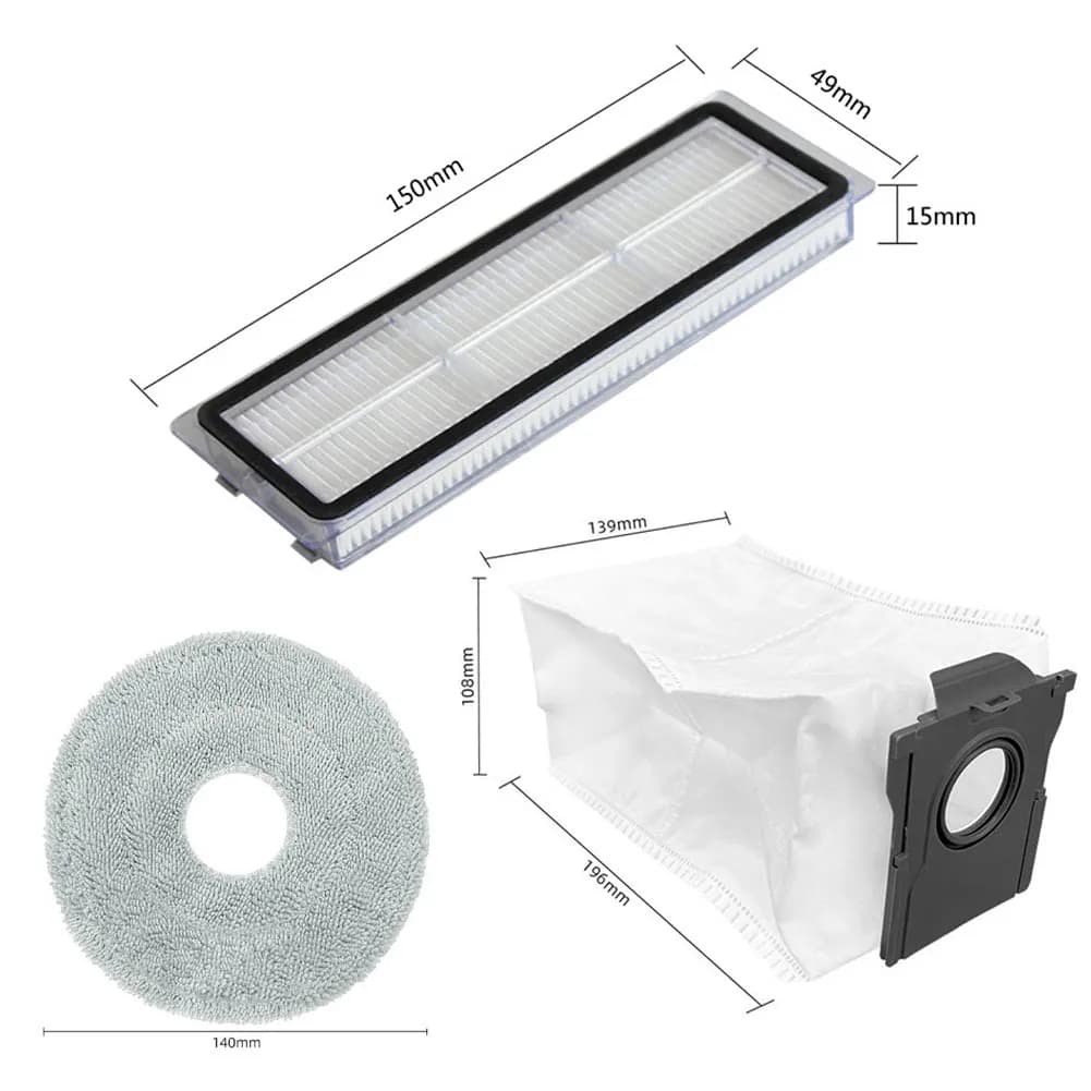 For Cecotec For Conga X100 / X100 For X-Treme Vacuum Cleaner Replacement Filter Mop Cloth Dust Bag Kit Cleaning Accessories